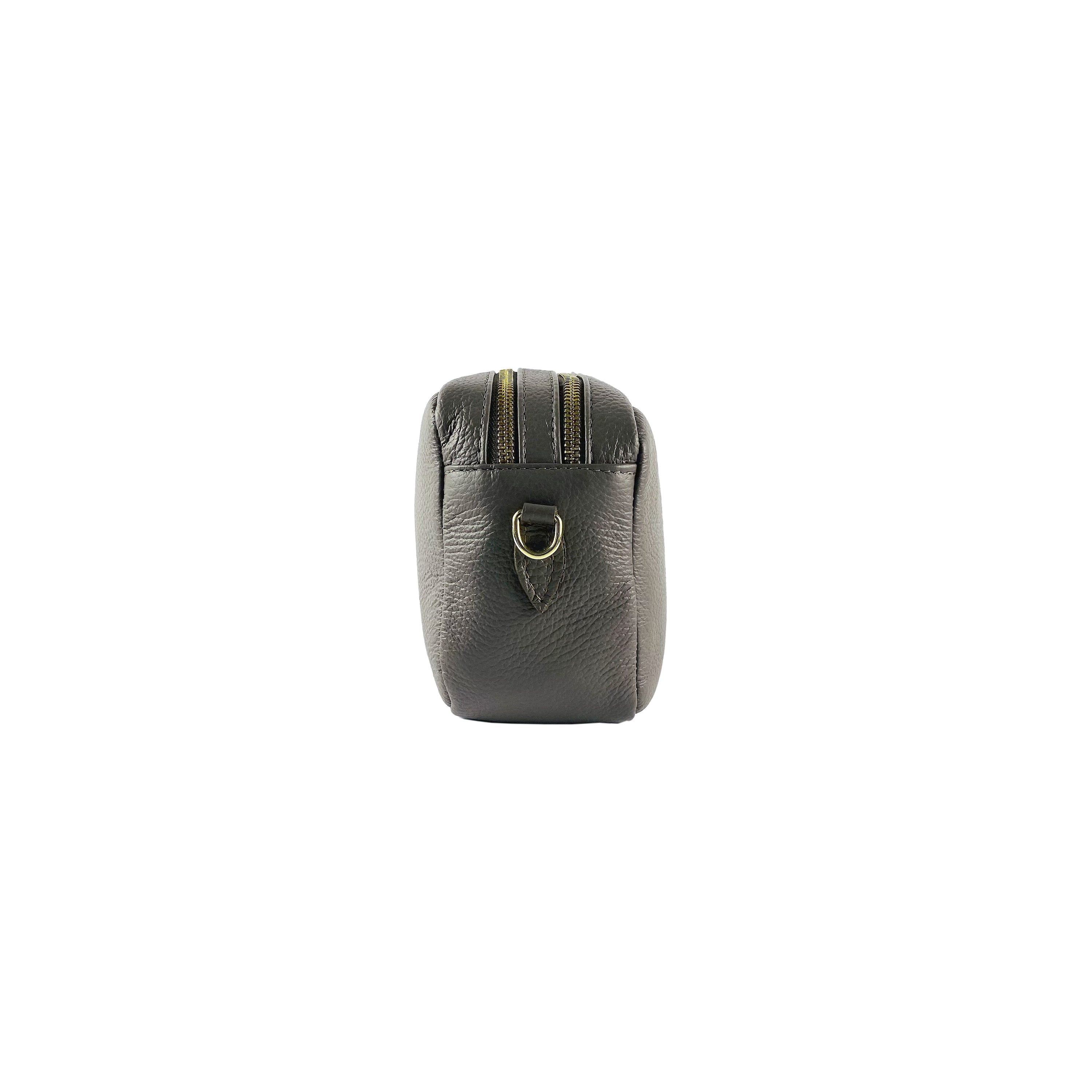 RB1008AQ | Tracollina Donna Doppia Lampo in Vera Pelle Made in Italy.