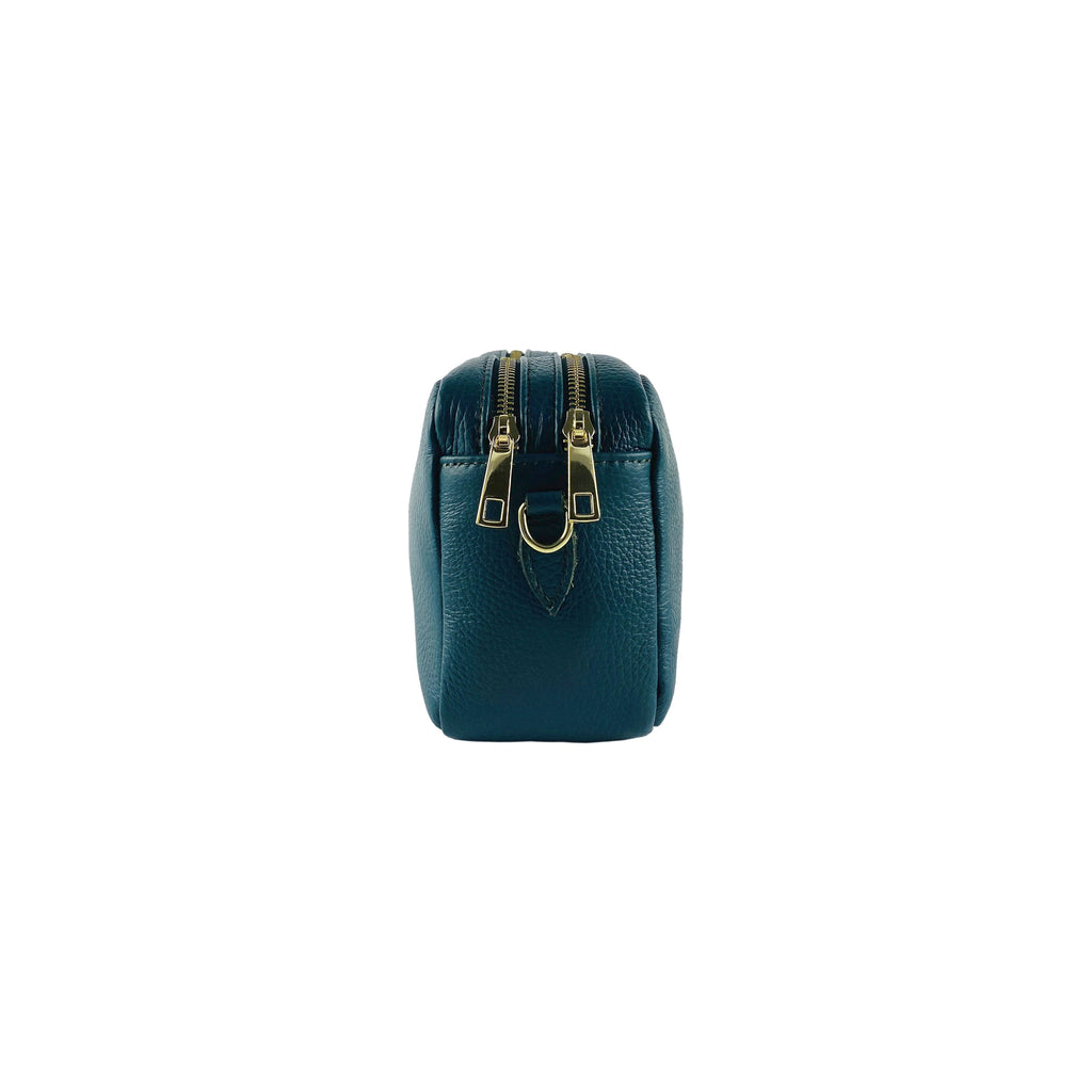 RB1008E | Tracollina Donna Doppia Lampo in Vera Pelle Made in Italy.