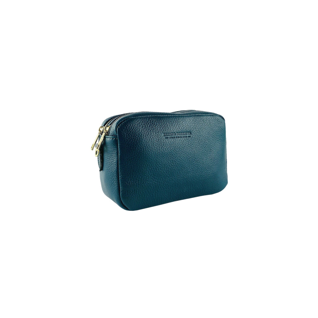 RB1008E | Tracollina Donna Doppia Lampo in Vera Pelle Made in Italy.