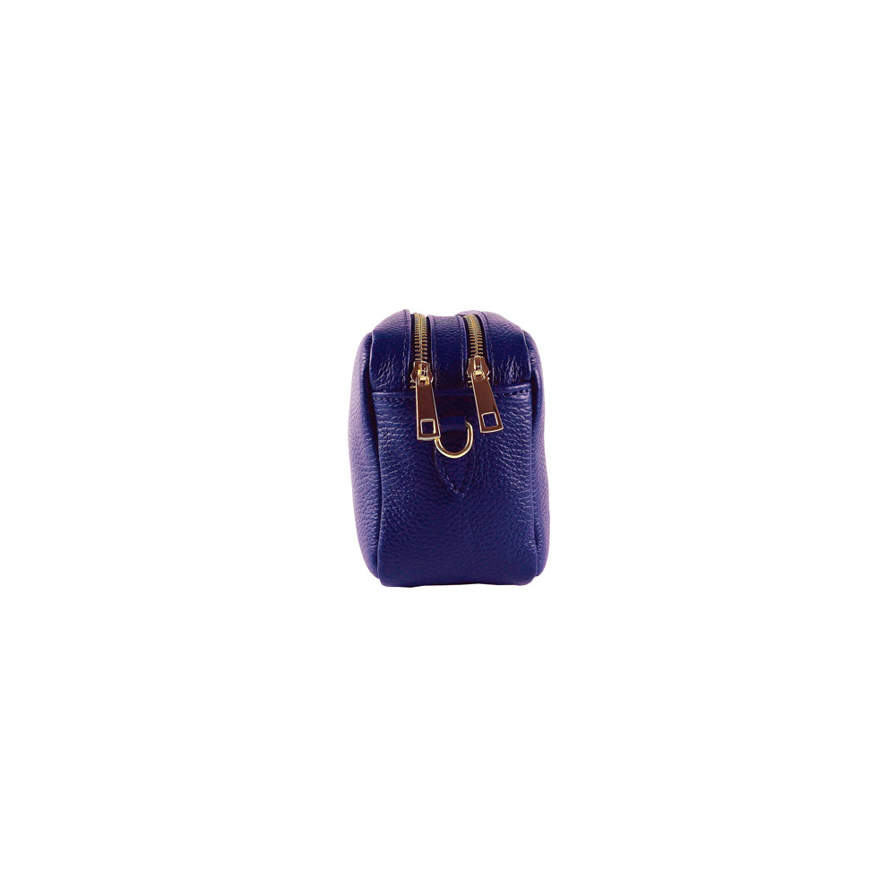 RB1008Y | Tracollina Donna Doppia Lampo in Vera Pelle Made in Italy.