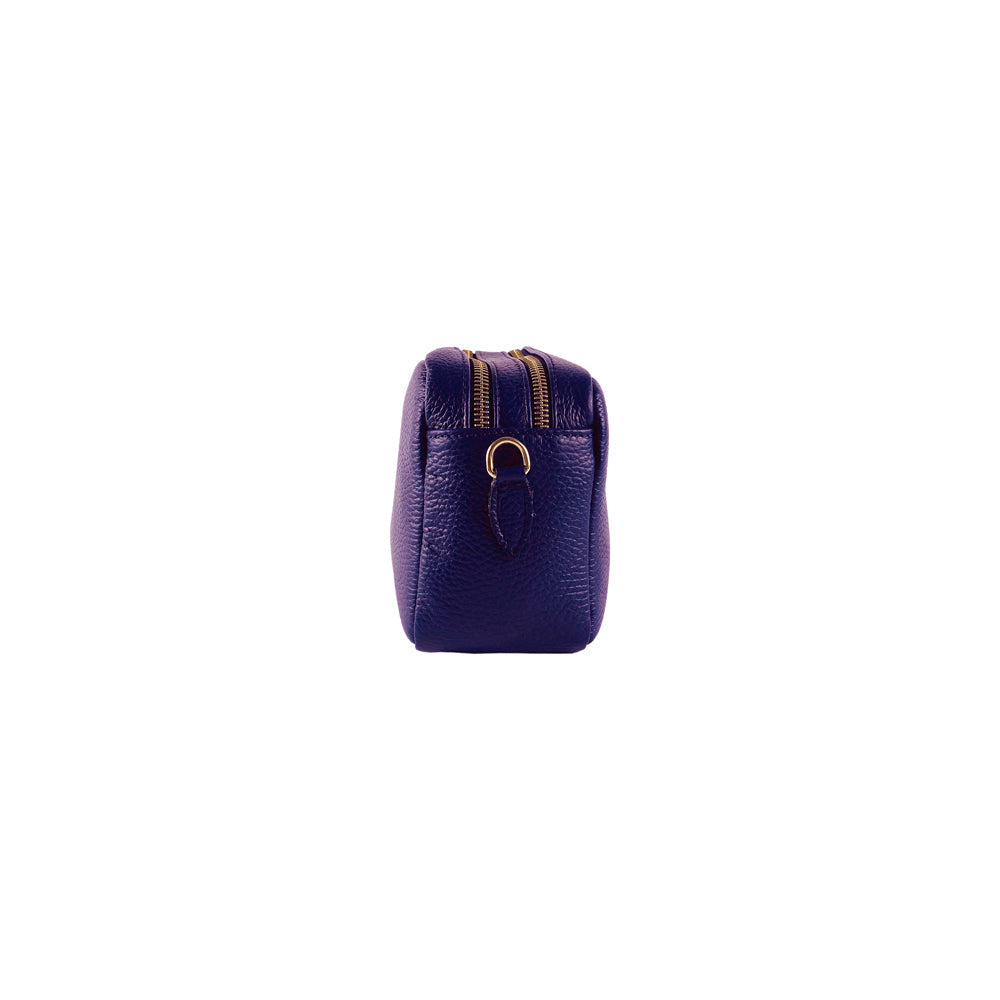 RB1008Y | Tracollina Donna Doppia Lampo in Vera Pelle Made in Italy.