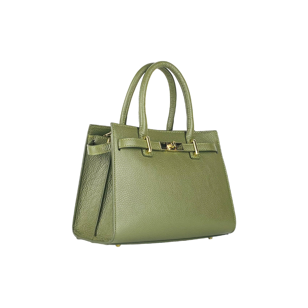 RB1016AG | Borsa Donna a Mano in Vera Pelle Made in Italy con tracolla