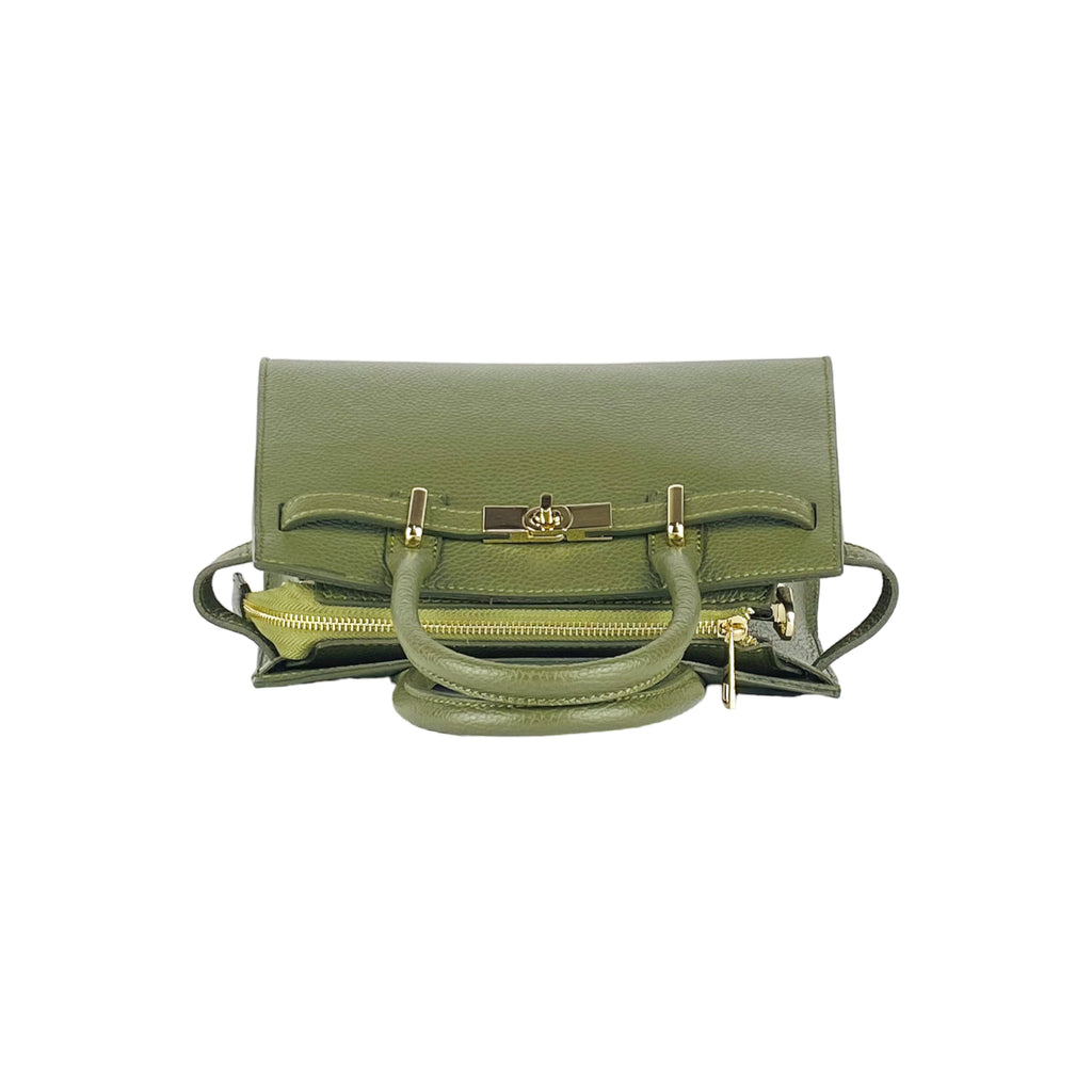 RB1016AG | Borsa Donna a Mano in Vera Pelle Made in Italy con tracolla