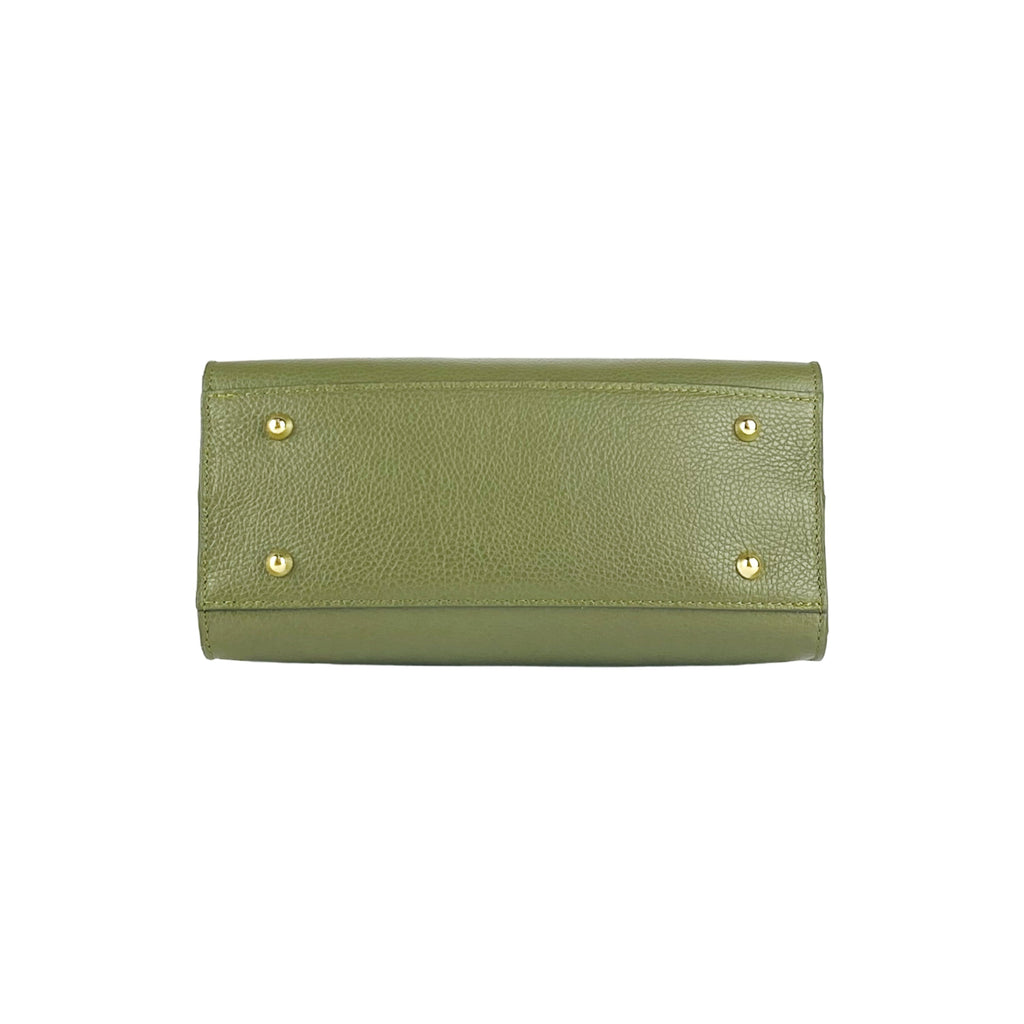 RB1016AG | Borsa Donna a Mano in Vera Pelle Made in Italy con tracolla