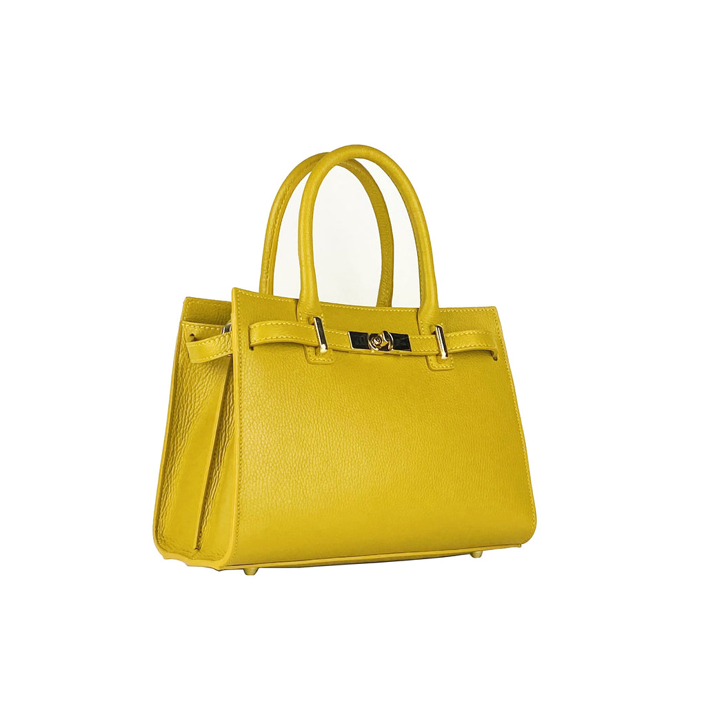 RB1016AR | Borsa Donna a Mano in Vera Pelle Made in Italy con tracolla