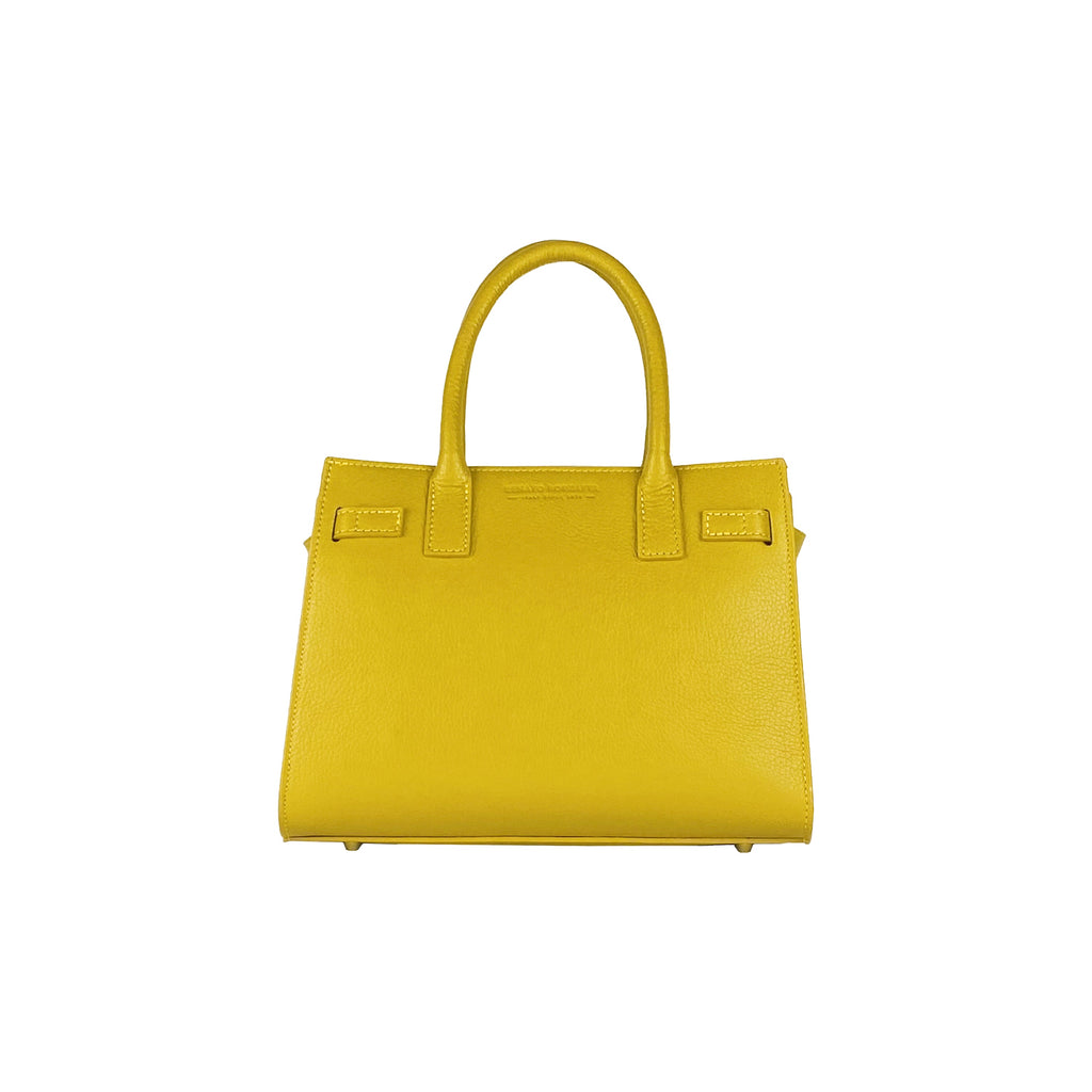 RB1016AR | Borsa Donna a Mano in Vera Pelle Made in Italy con tracolla