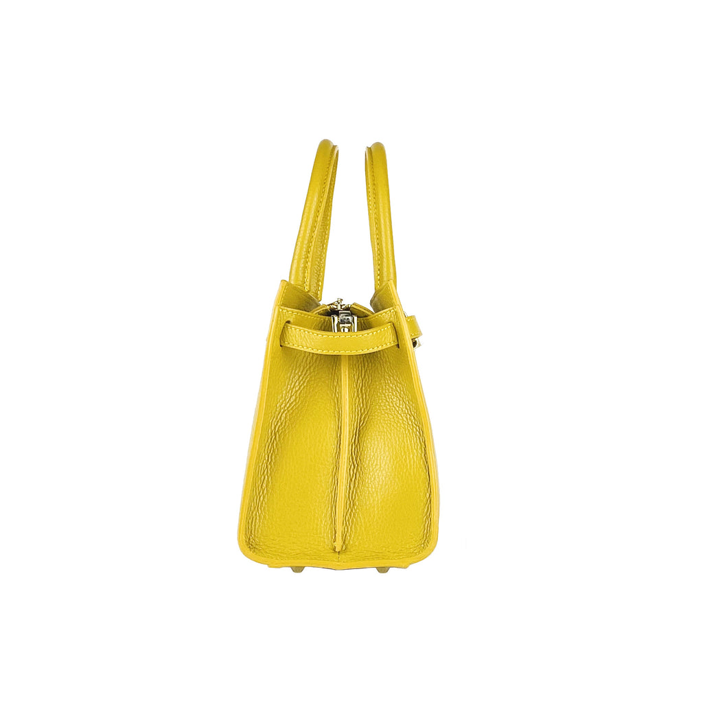 RB1016AR | Borsa Donna a Mano in Vera Pelle Made in Italy con tracolla