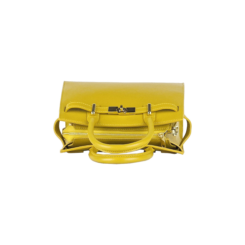 RB1016AR | Borsa Donna a Mano in Vera Pelle Made in Italy con tracolla