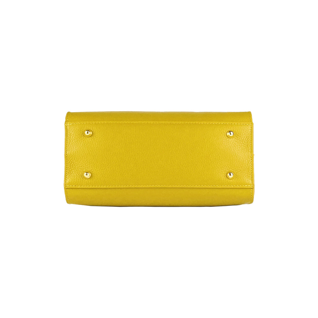 RB1016AR | Borsa Donna a Mano in Vera Pelle Made in Italy con tracolla