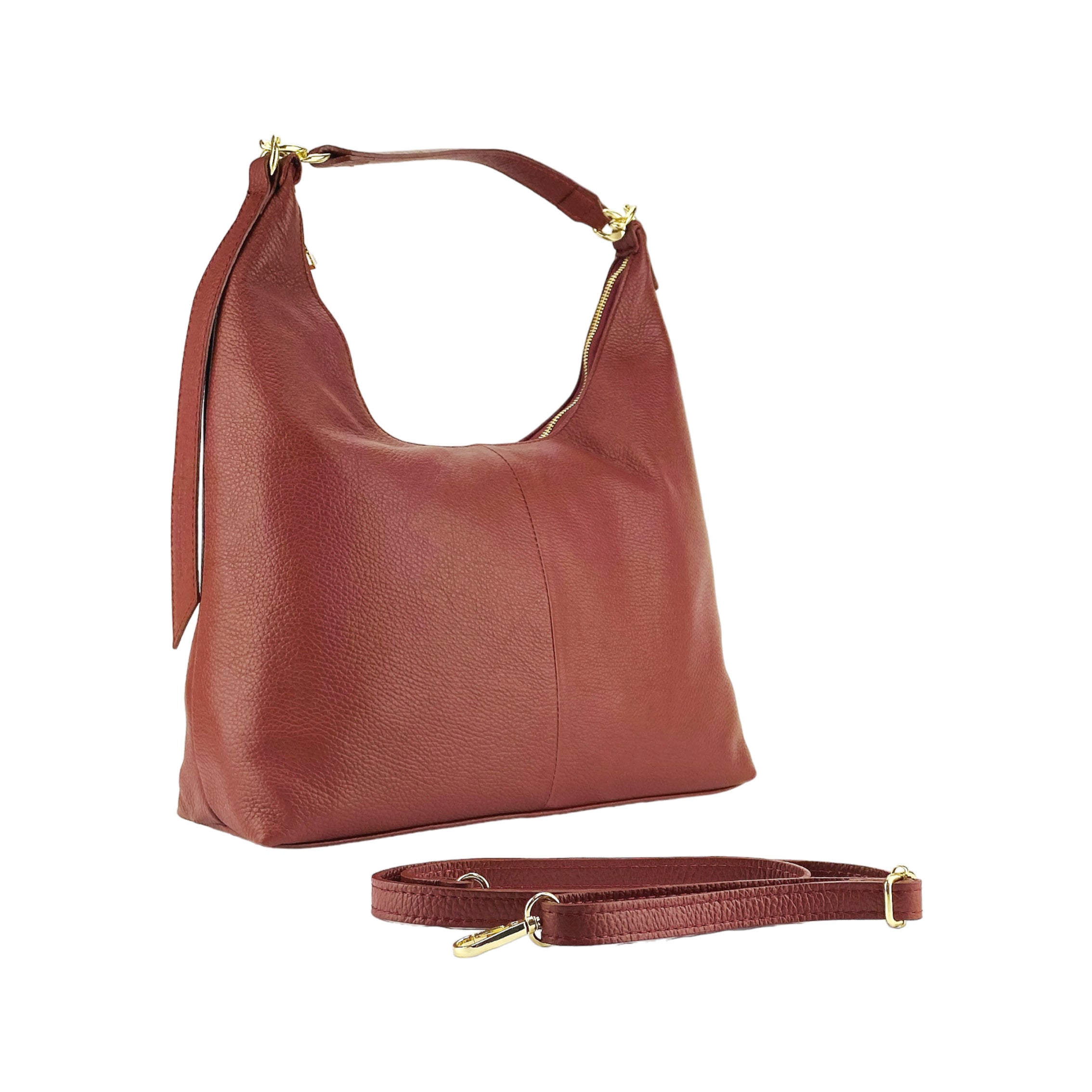 RB1017Q | Borsa Donna a spalla Morbida in Vera Pelle Made in Italy con