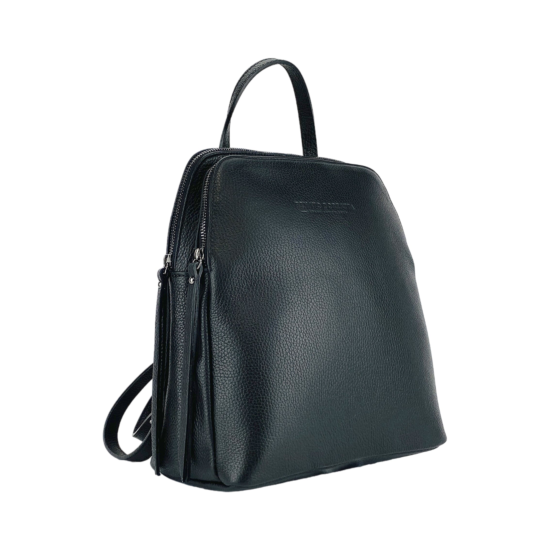RB1018A | Zaino Donna Doppio scomparto in Vera Pelle Made in Italy con