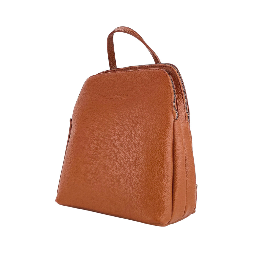 RB1018AM | Zaino Donna Doppio scomparto in Vera Pelle Made in Italy