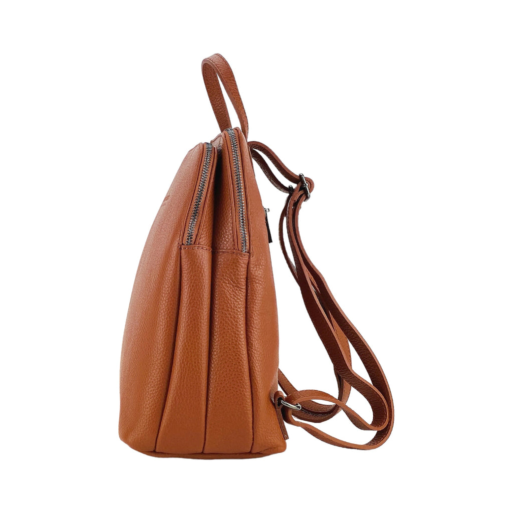 RB1018AM | Zaino Donna Doppio scomparto in Vera Pelle Made in Italy