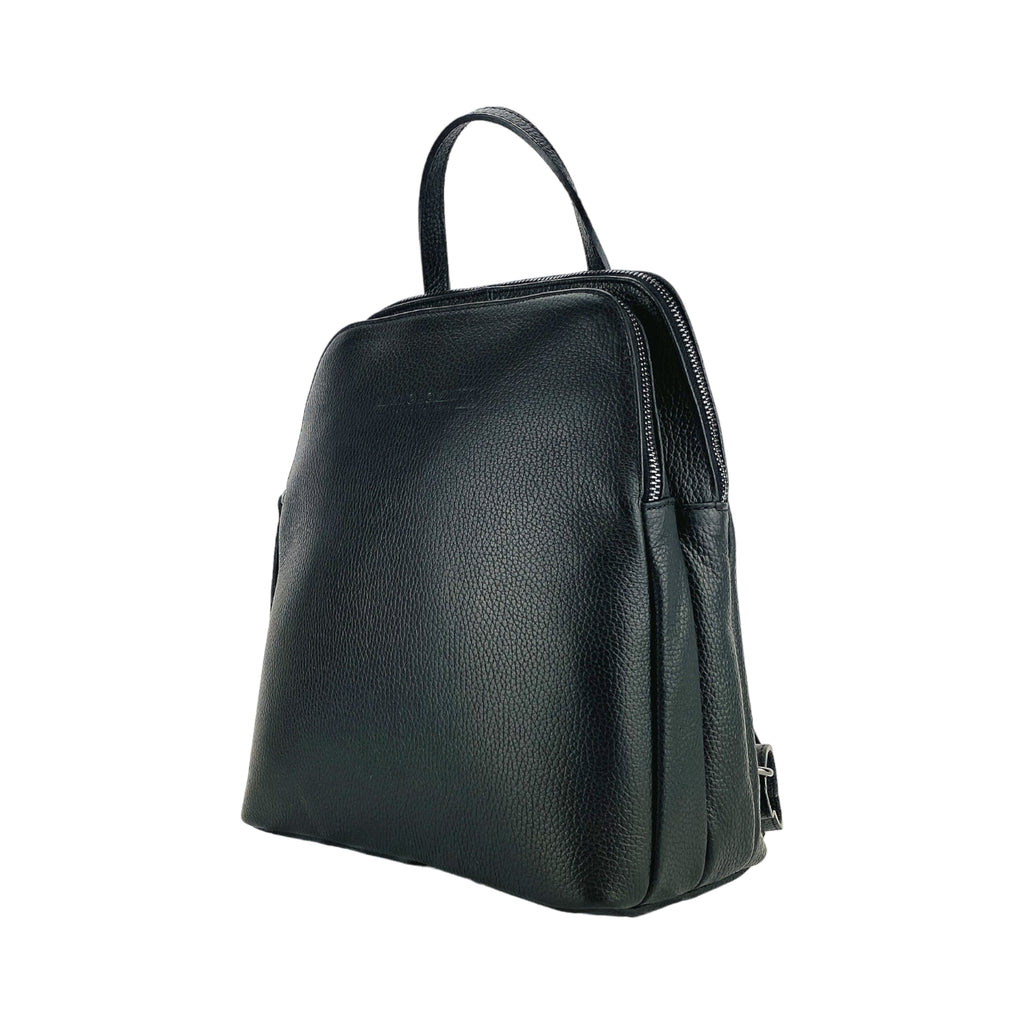 RB1018A | Zaino Donna Doppio scomparto in Vera Pelle Made in Italy con