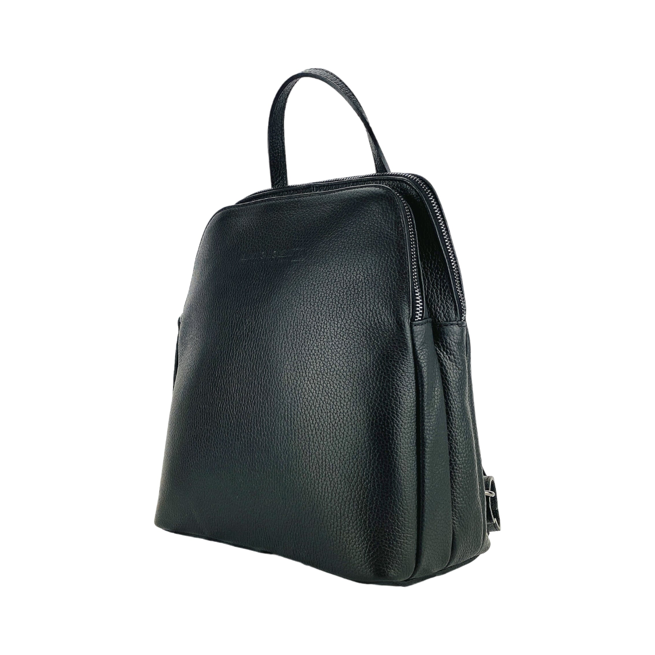 RB1018A | Zaino Donna Doppio scomparto in Vera Pelle Made in Italy con