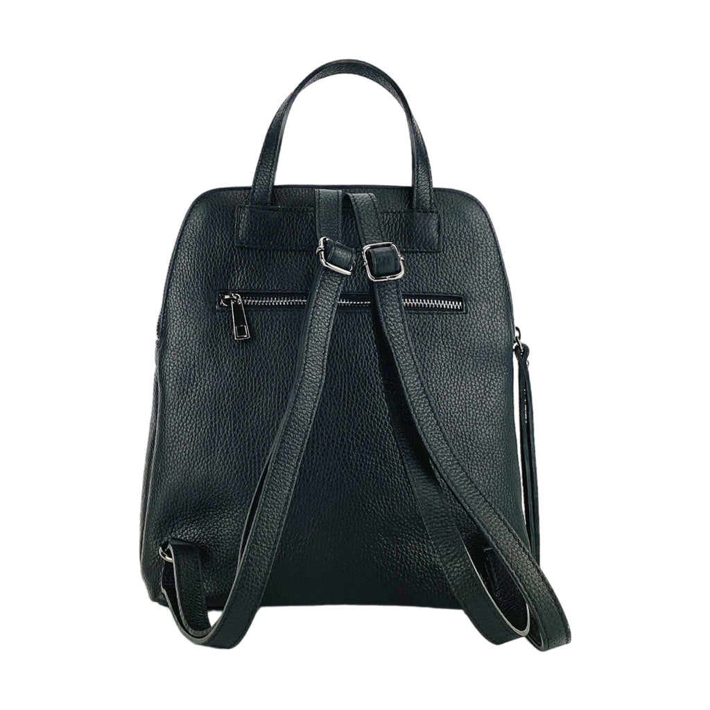 RB1018A | Zaino Donna Doppio scomparto in Vera Pelle Made in Italy con