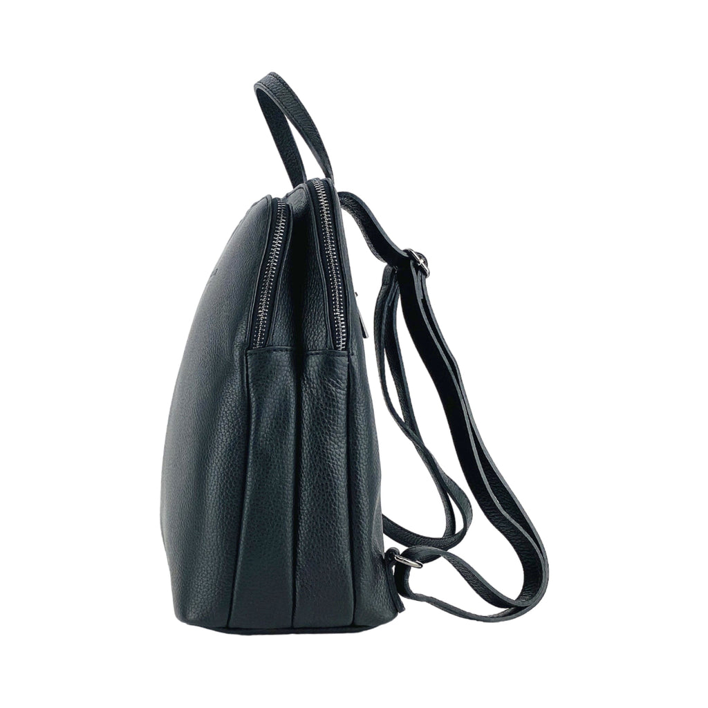 RB1018A | Zaino Donna Doppio scomparto in Vera Pelle Made in Italy con