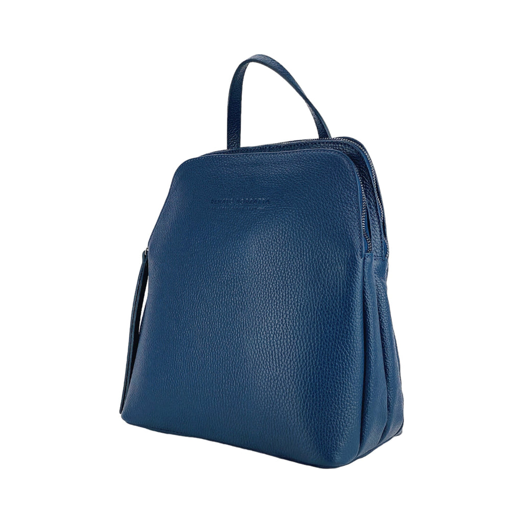 RB1018D | Zaino Donna Doppio scomparto in Vera Pelle Made in Italy con
