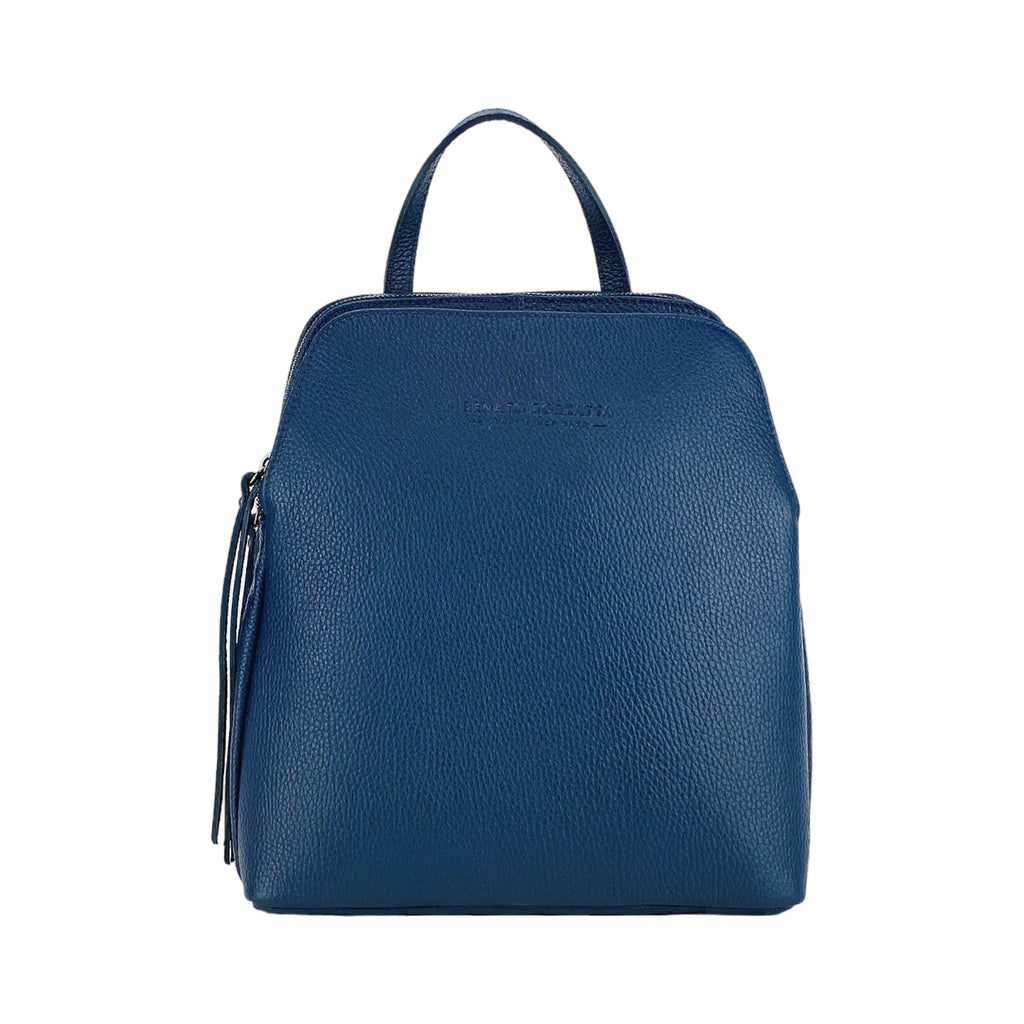 RB1018D | Zaino Donna Doppio scomparto in Vera Pelle Made in Italy con