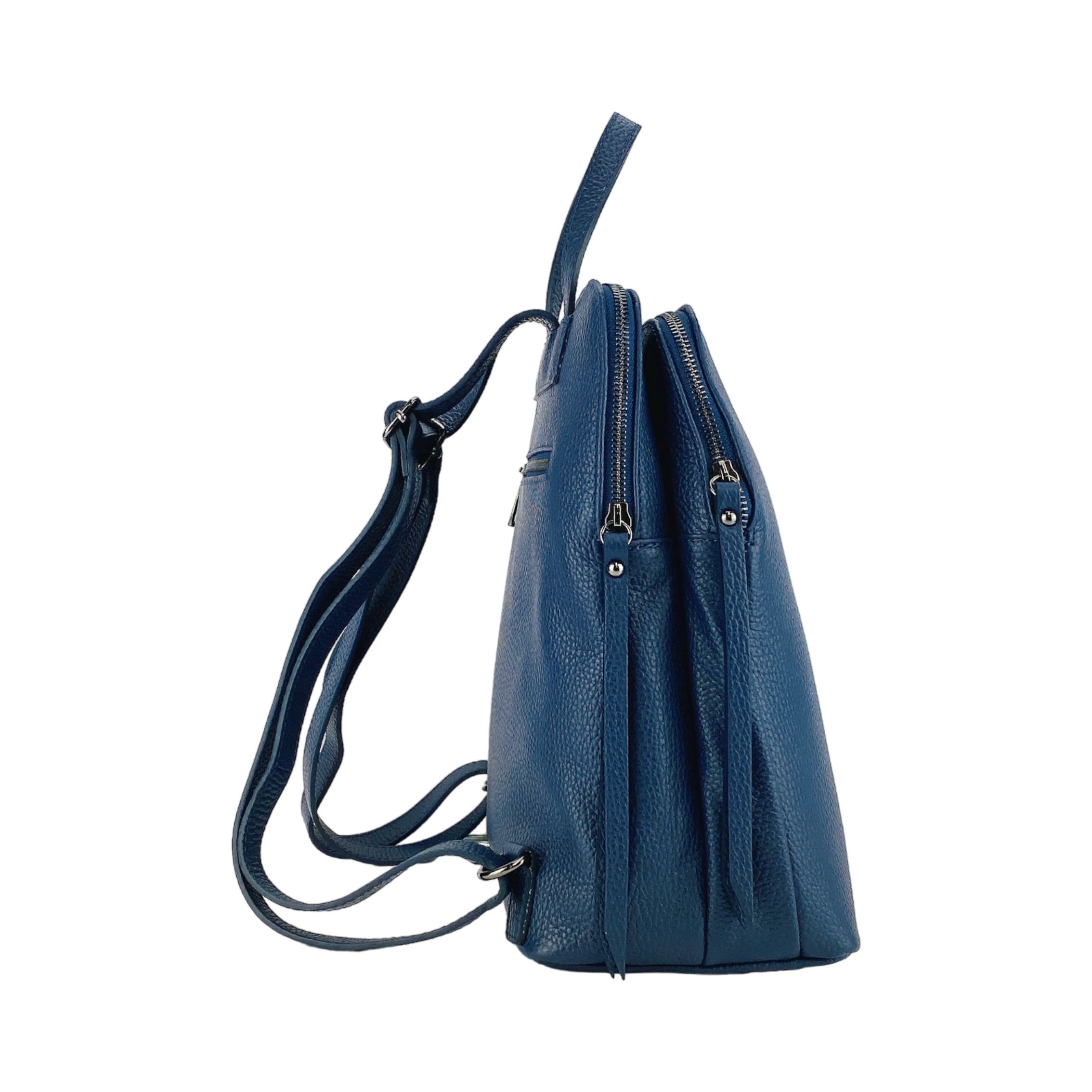 RB1018D | Zaino Donna Doppio scomparto in Vera Pelle Made in Italy con