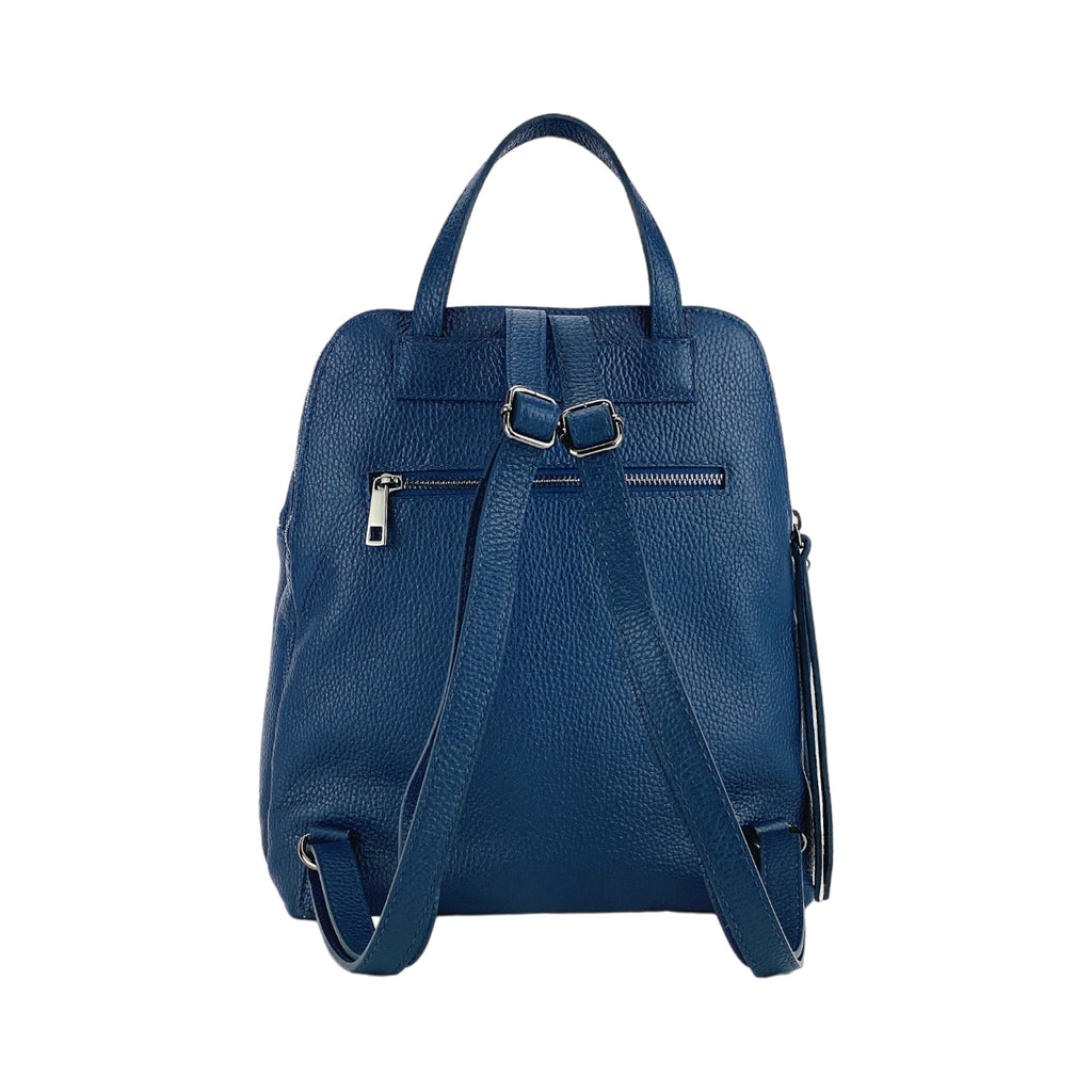 RB1018D | Zaino Donna Doppio scomparto in Vera Pelle Made in Italy con