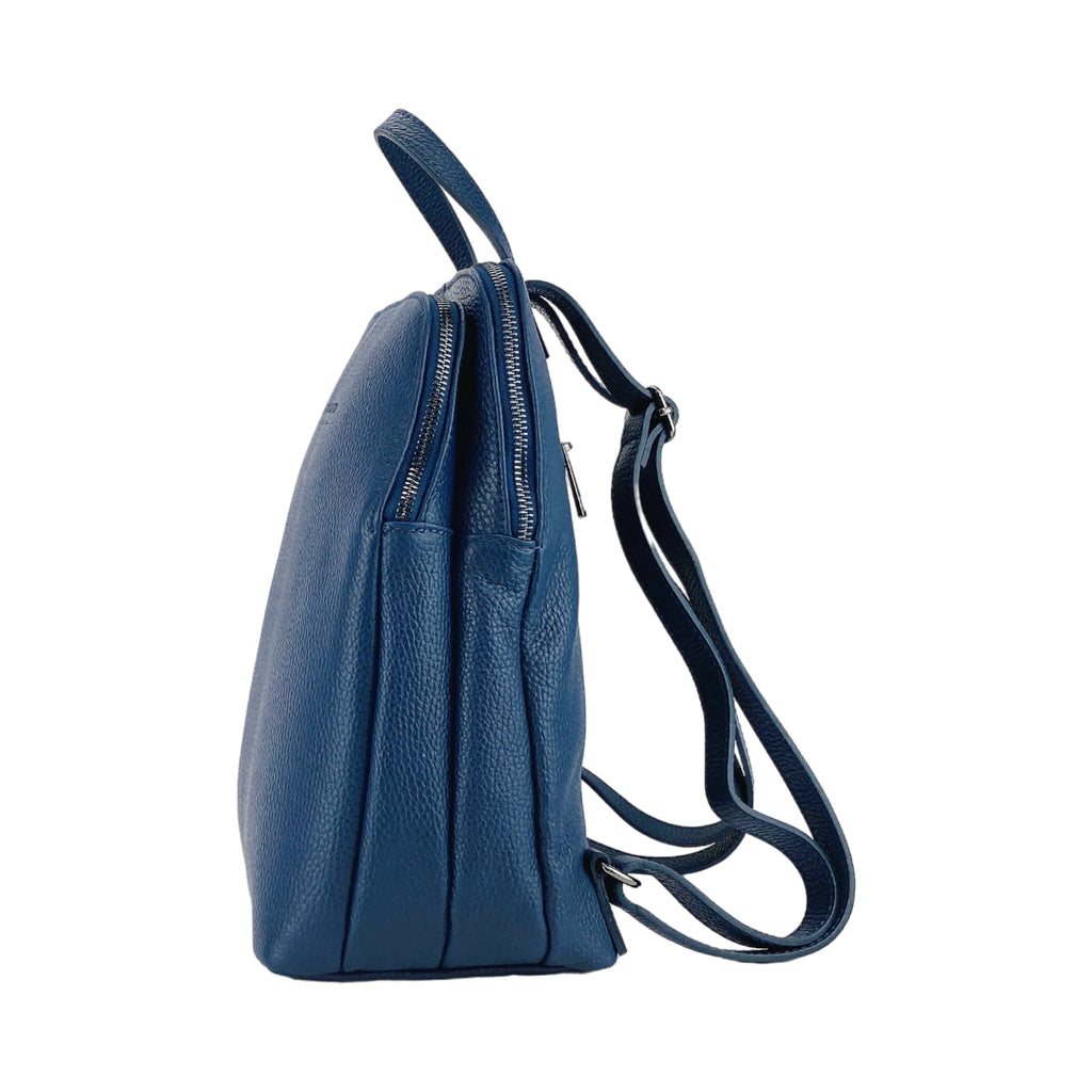RB1018D | Zaino Donna Doppio scomparto in Vera Pelle Made in Italy con