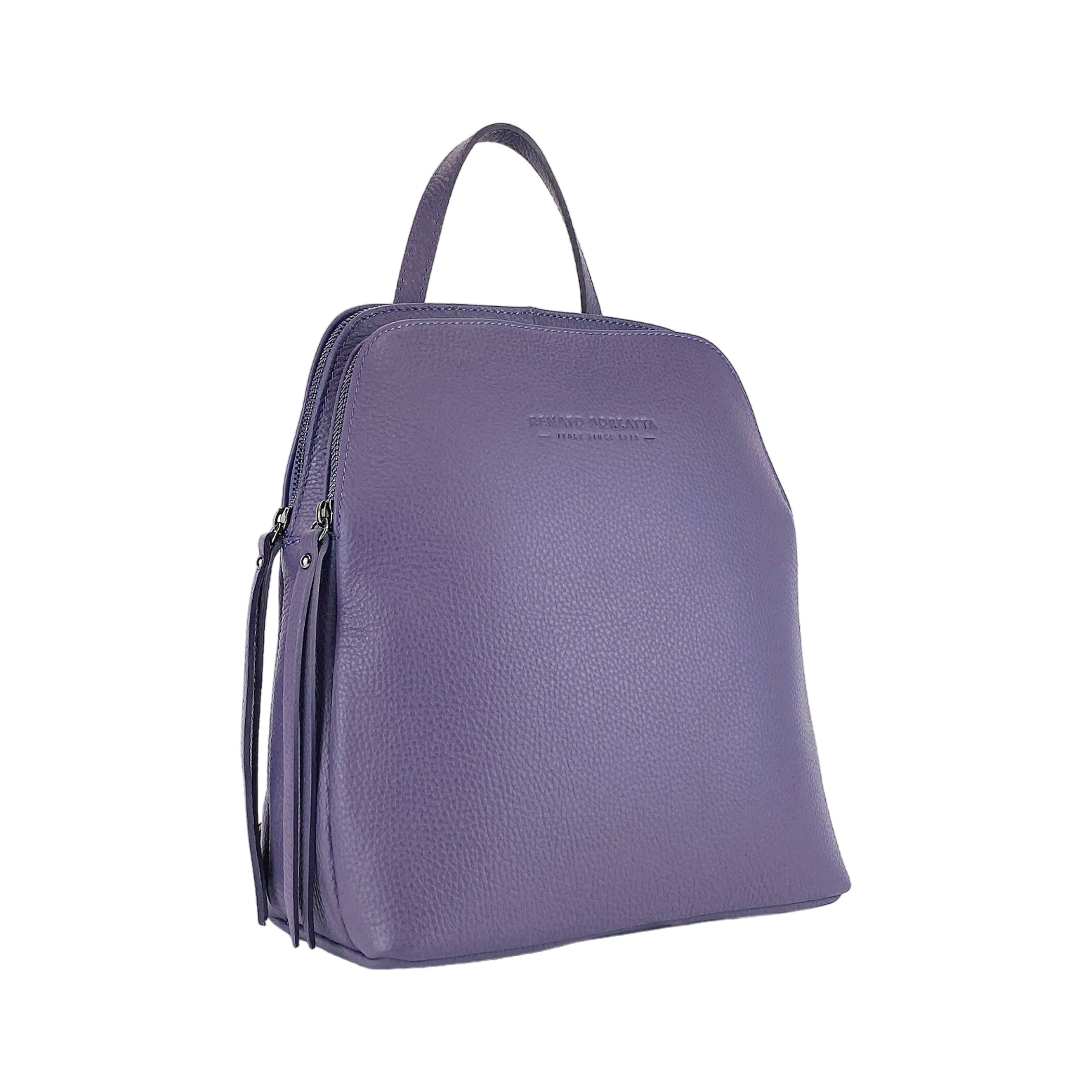 RB1018Y | Zaino Donna Doppio scomparto in Vera Pelle Made in Italy con