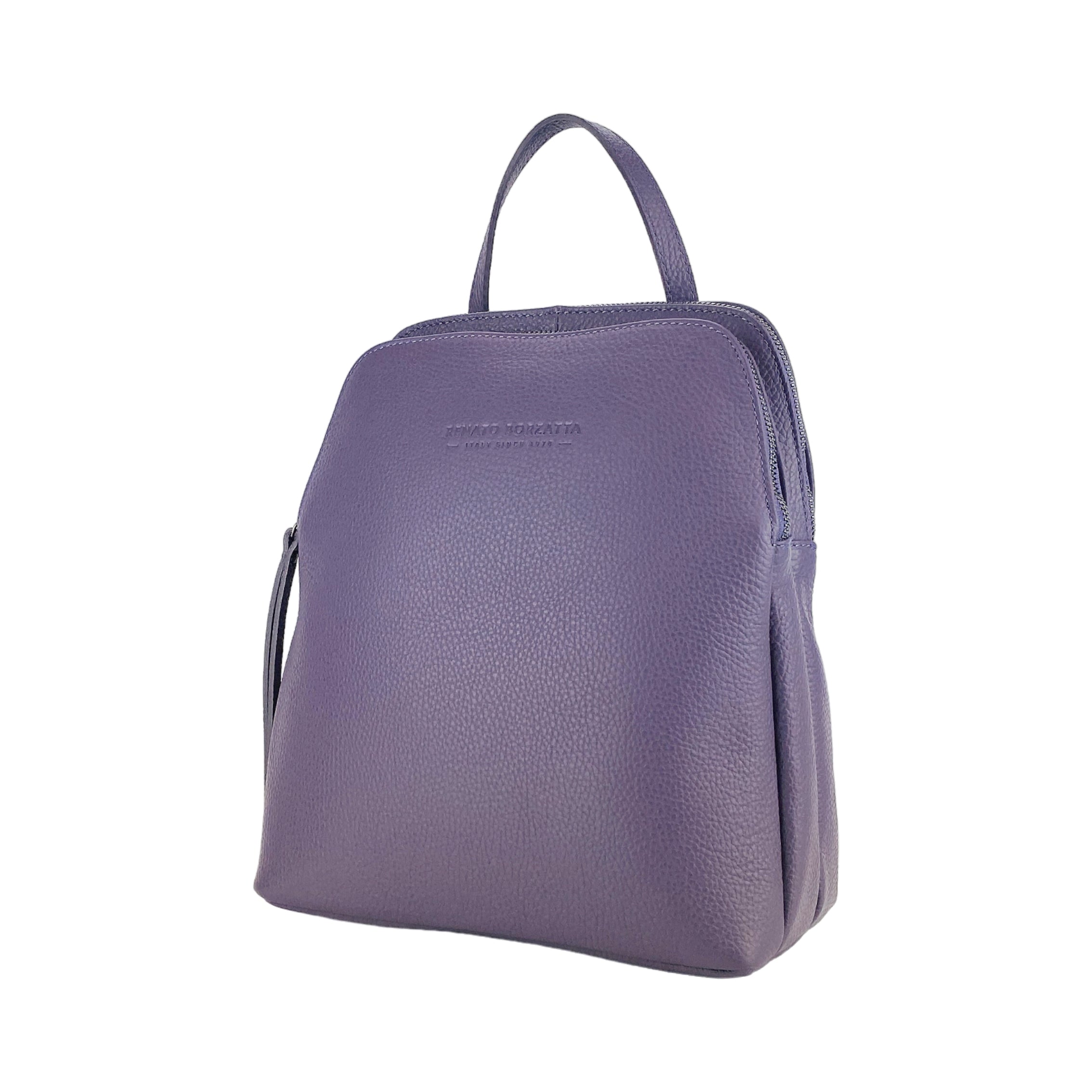 RB1018Y | Zaino Donna Doppio scomparto in Vera Pelle Made in Italy con