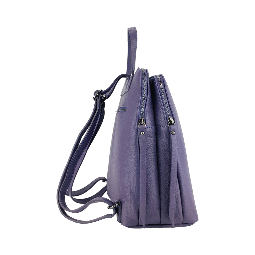 RB1018Y | Zaino Donna Doppio scomparto in Vera Pelle Made in Italy con