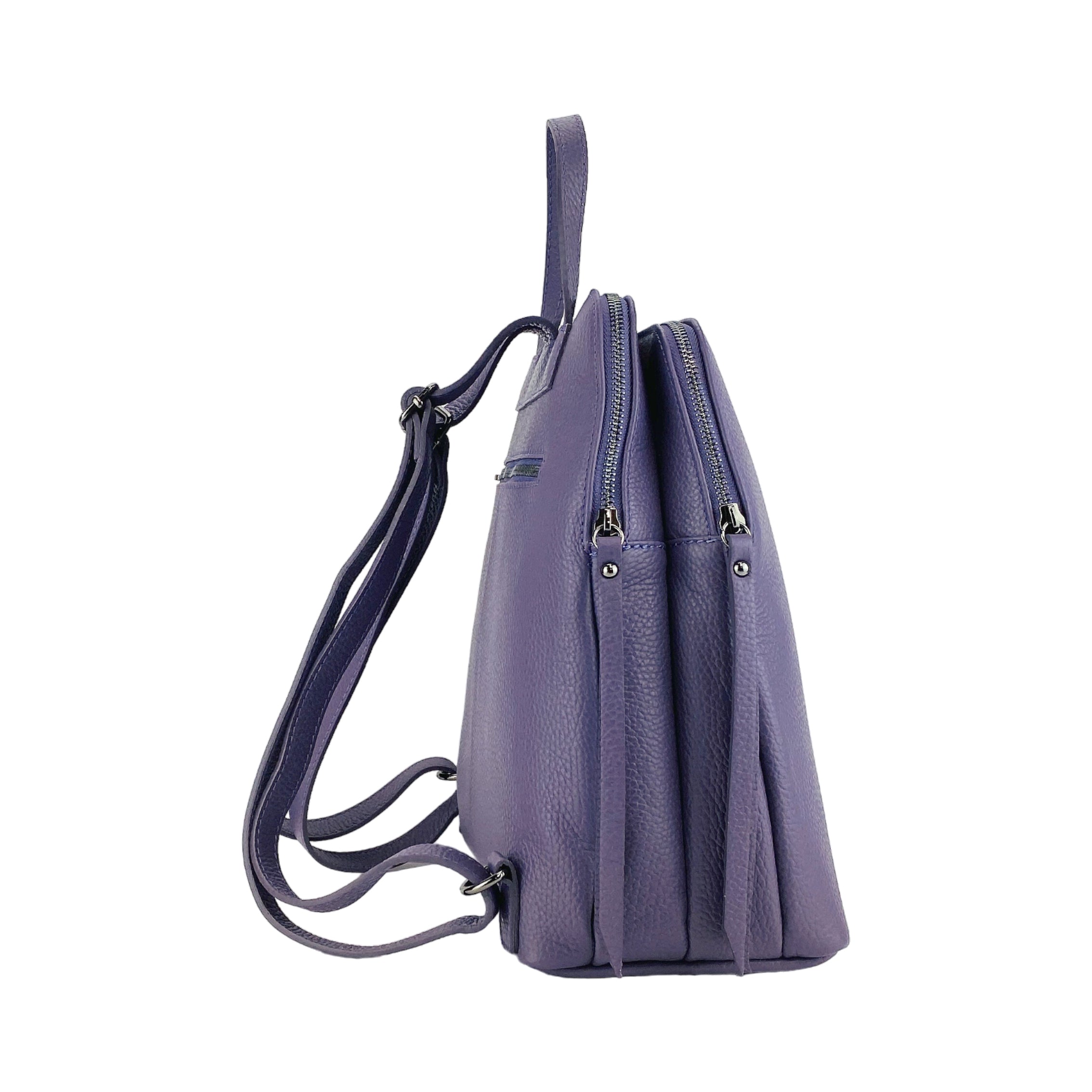 RB1018Y | Zaino Donna Doppio scomparto in Vera Pelle Made in Italy con