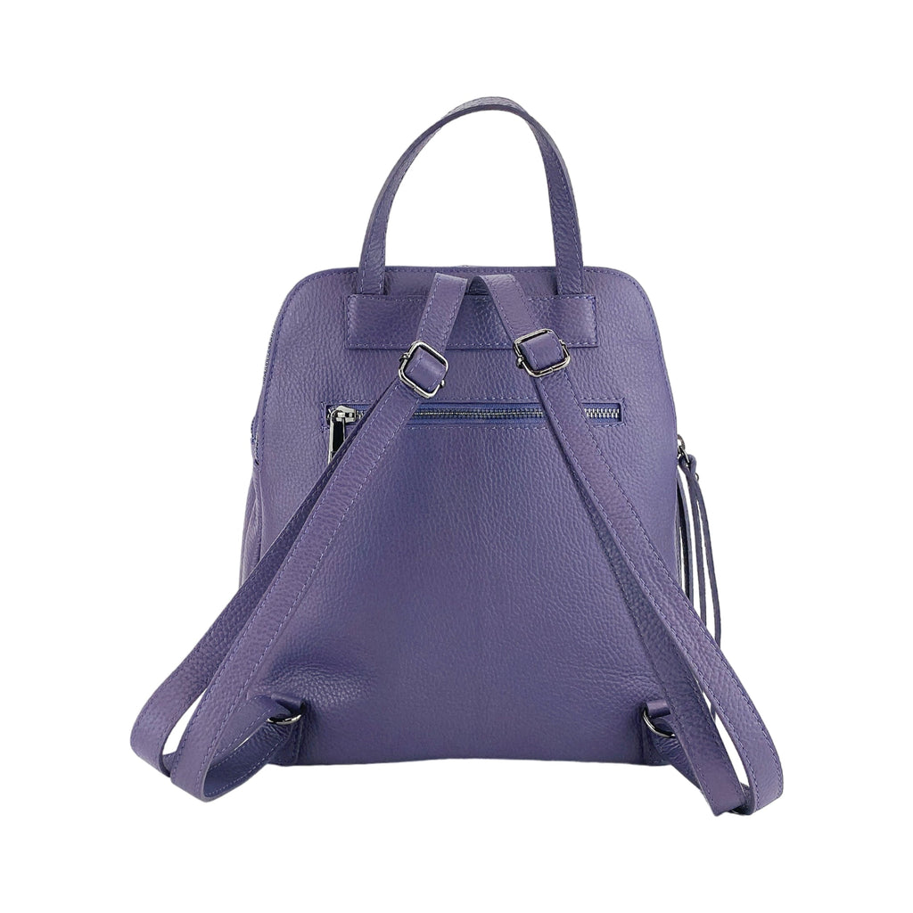 RB1018Y | Zaino Donna Doppio scomparto in Vera Pelle Made in Italy con