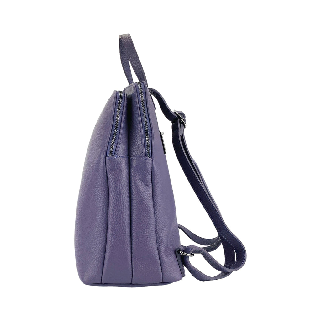 RB1018Y | Zaino Donna Doppio scomparto in Vera Pelle Made in Italy con