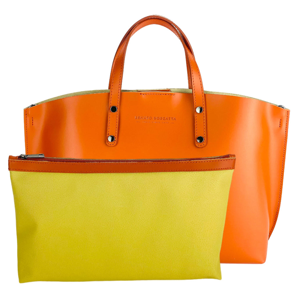 RB1024AM  | Borsa Donna a Mano in Vera Pelle Made in Italy con