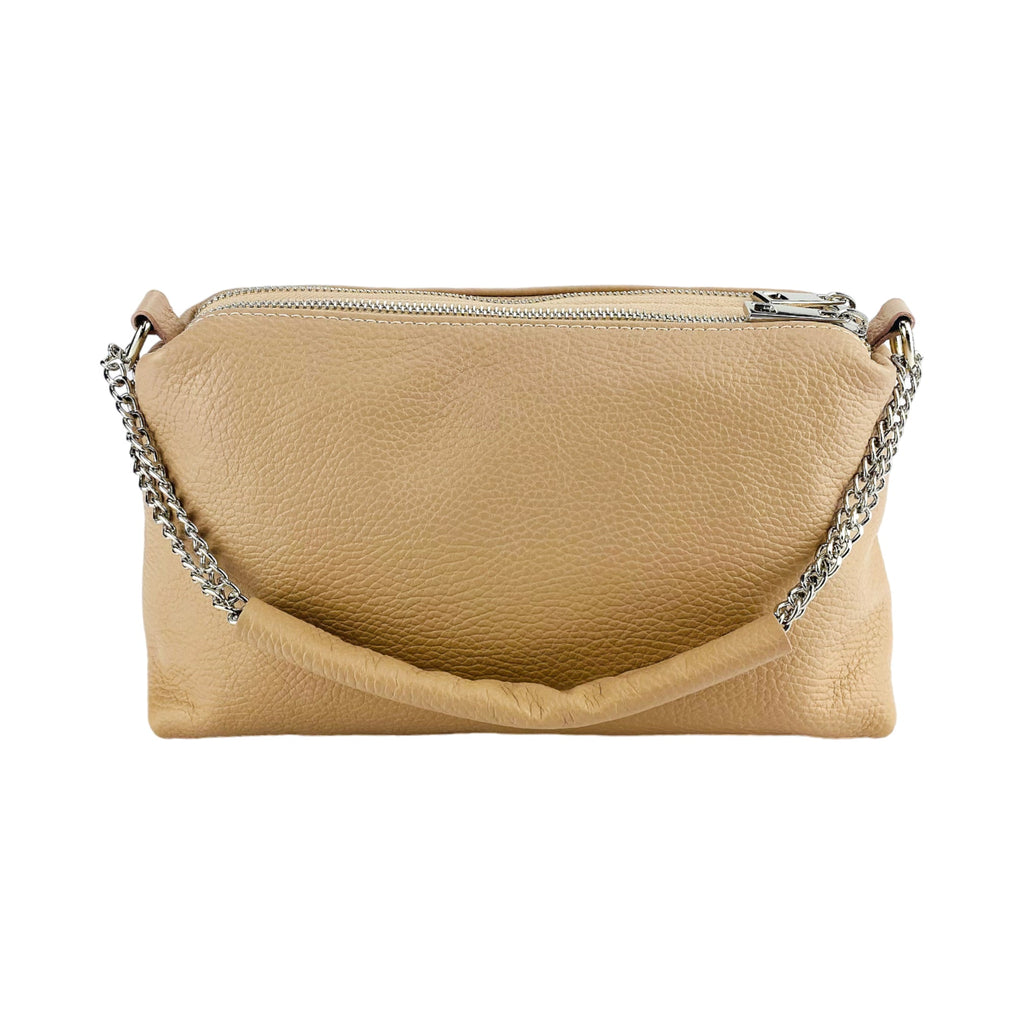 RB1025AU  | Borsa Donna a Mano con doppia lampo in Vera Pelle Made in