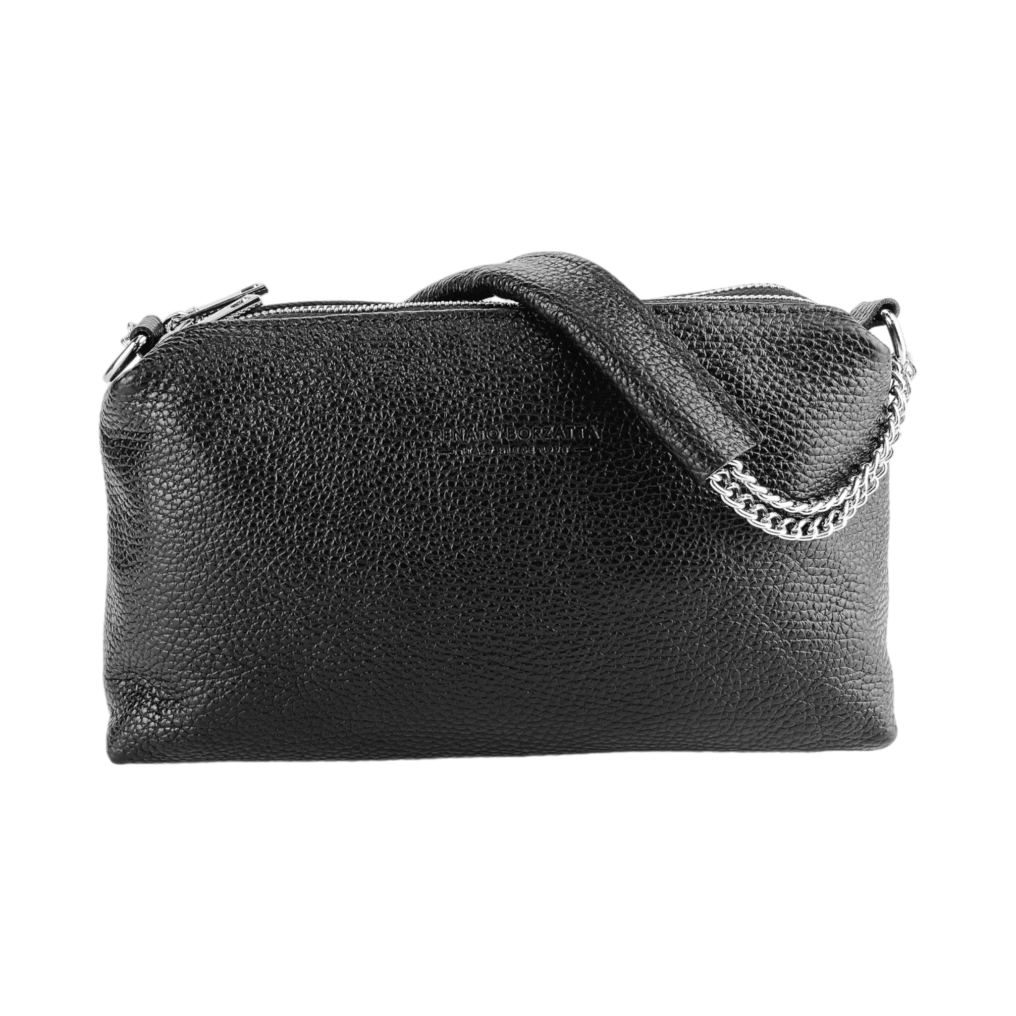 RB1025A  | Borsa Donna a Mano con doppia lampo in Vera Pelle Made in