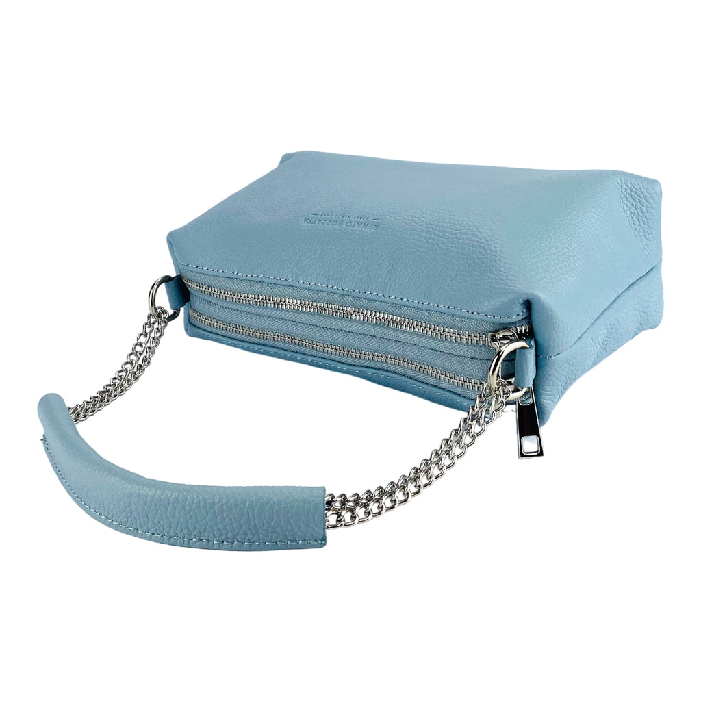 RB1025CL  | Borsa Donna a Mano con doppia lampo in Vera Pelle Made in