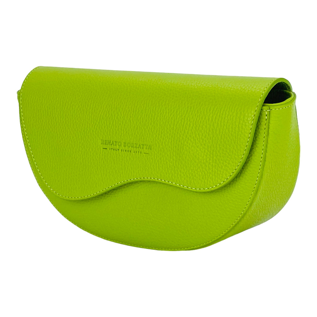 RB1027AD  | Borsa Donna a Bandoliera stondata in Vera Pelle Made in