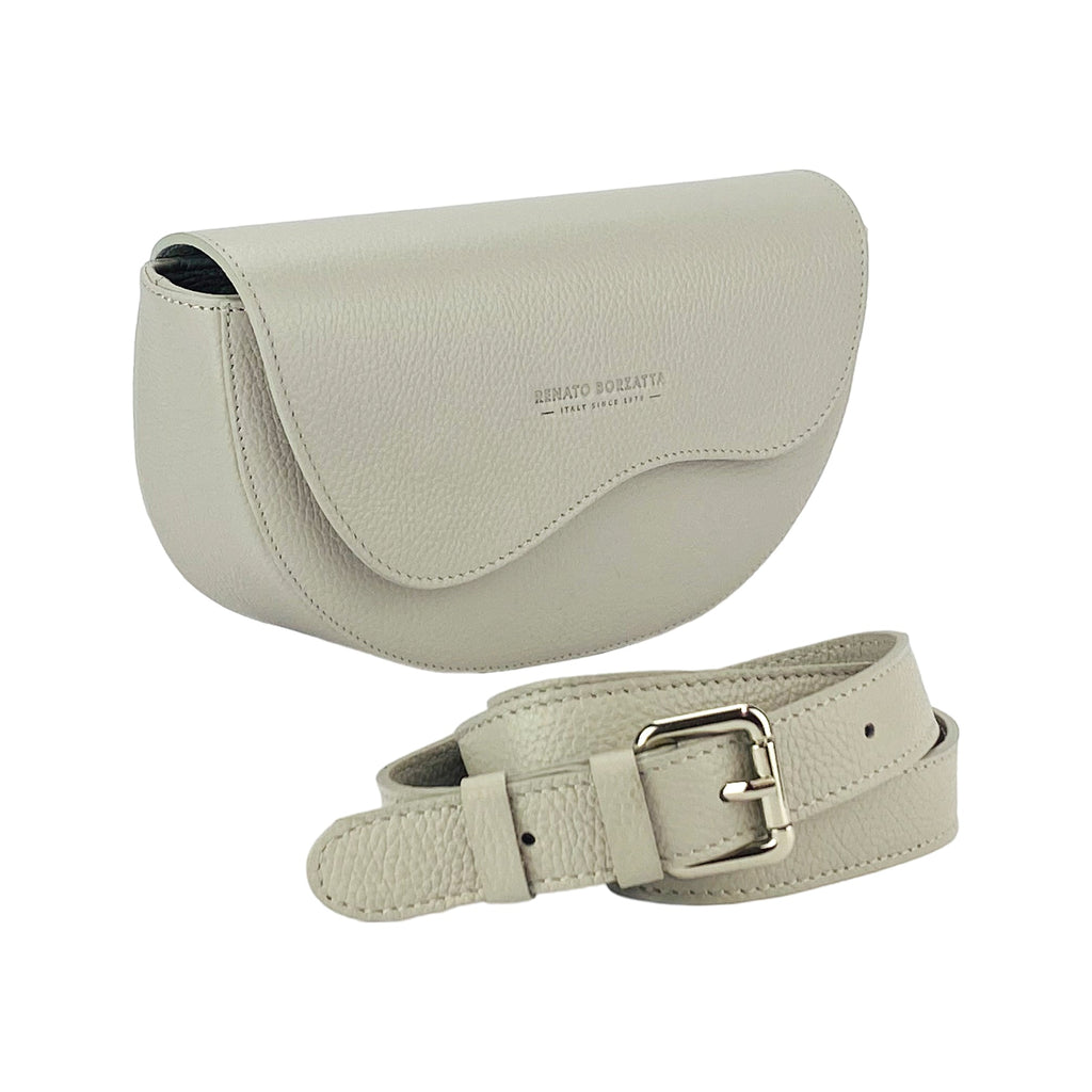 RB1027BO  | Borsa Donna a Bandoliera stondata in Vera Pelle Made in