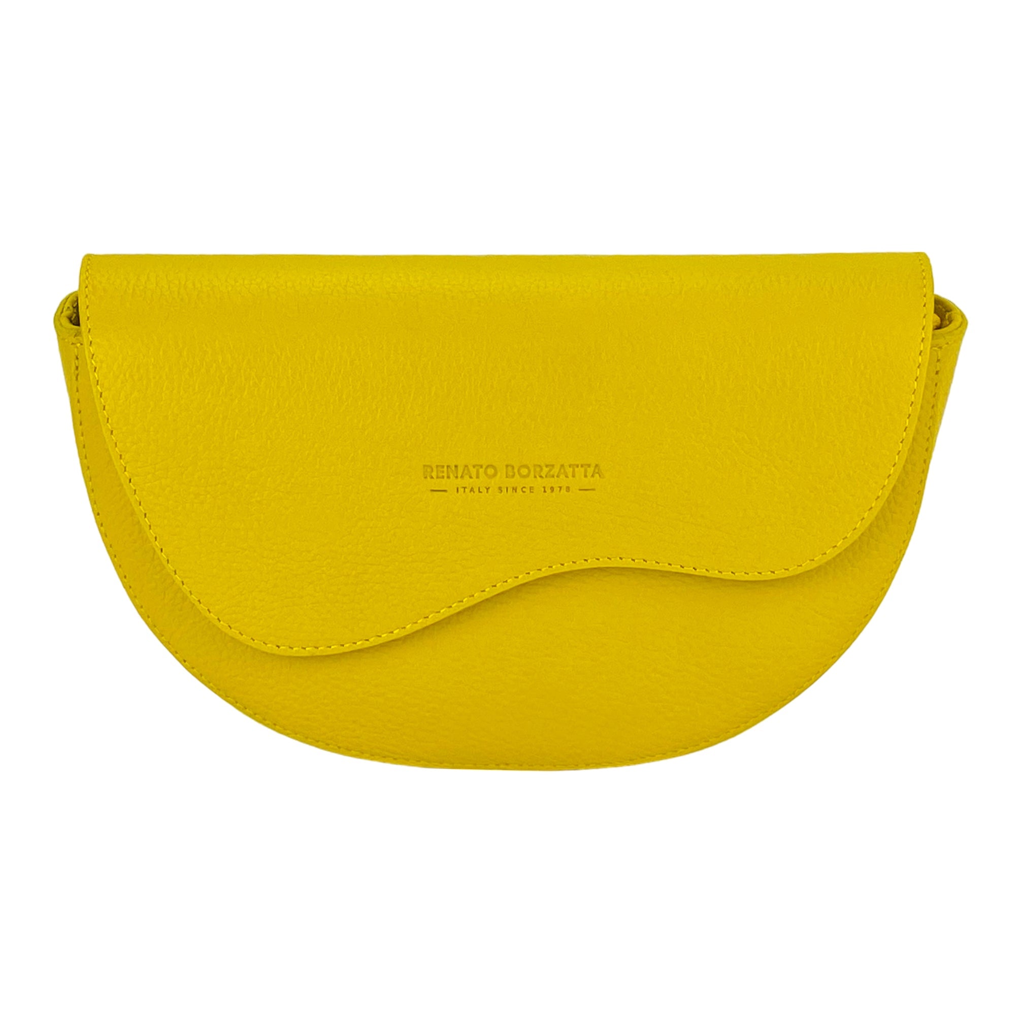 RB1027R | Borsa Donna a Bandoliera stondata in Vera Pelle Made in