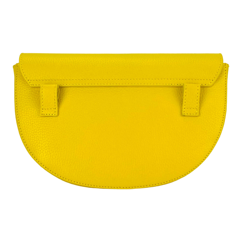 RB1027R | Borsa Donna a Bandoliera stondata in Vera Pelle Made in