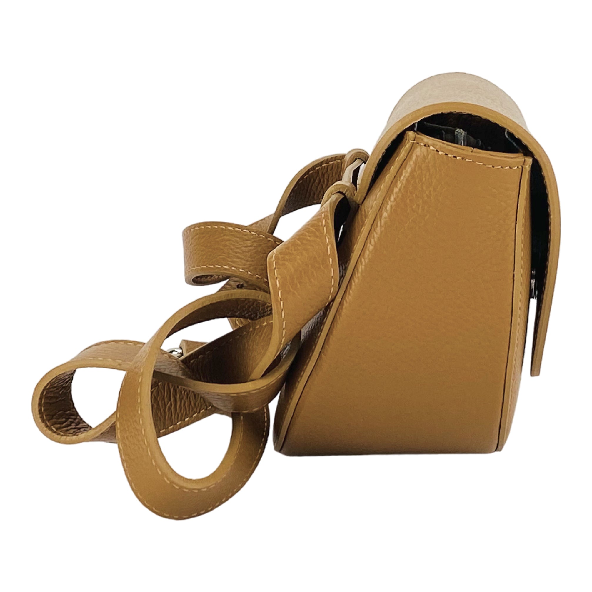 RB1027S | Borsa Donna a Bandoliera stondata in Vera Pelle Made in