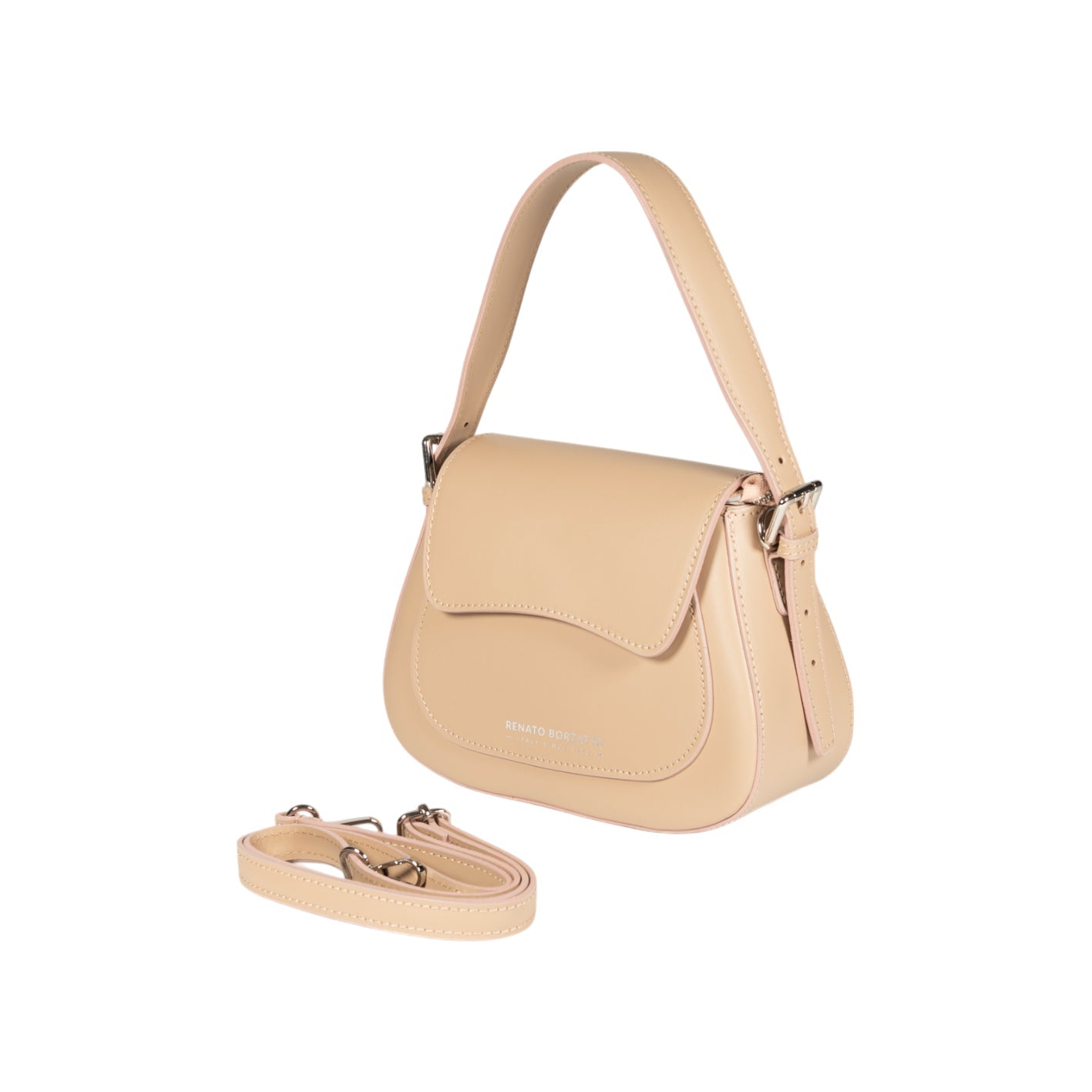 RB1030AM | Borsa Donna a Spalla EMMA con pattina in Vera Pelle Made in