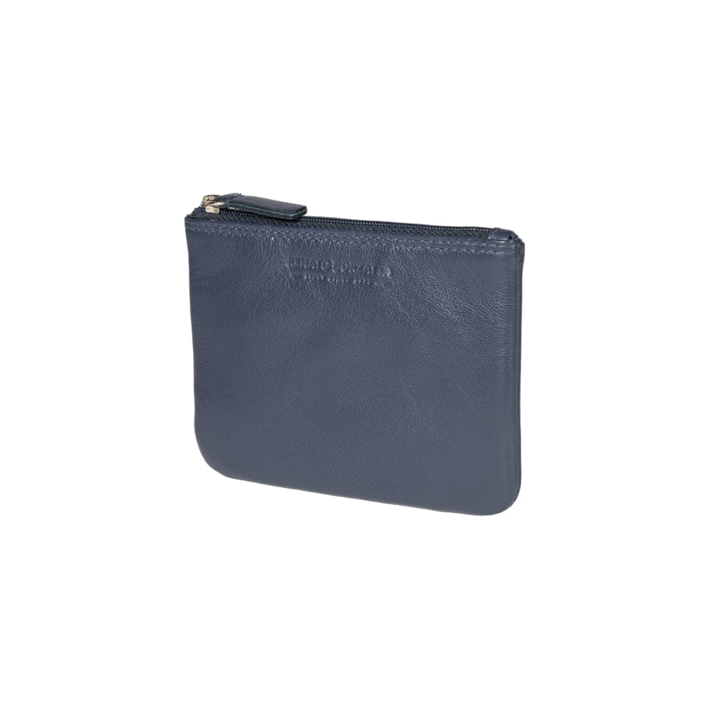 RB12032V | Bustina Portachiavi/Portamonete in Vera Pelle pieno fiore,