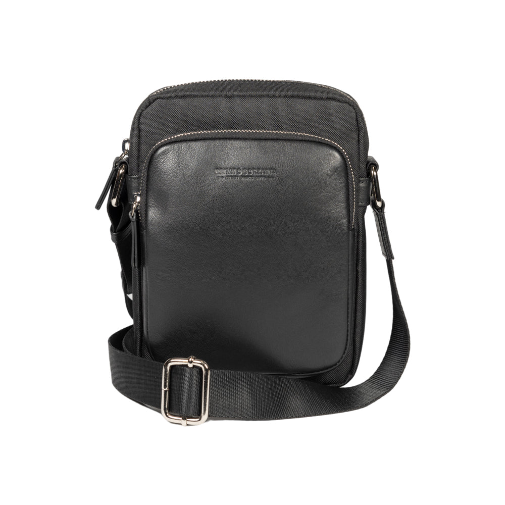 RB2002D | Borsa a Tracolla in Nylon/Vera Pelle, con leggera grana.