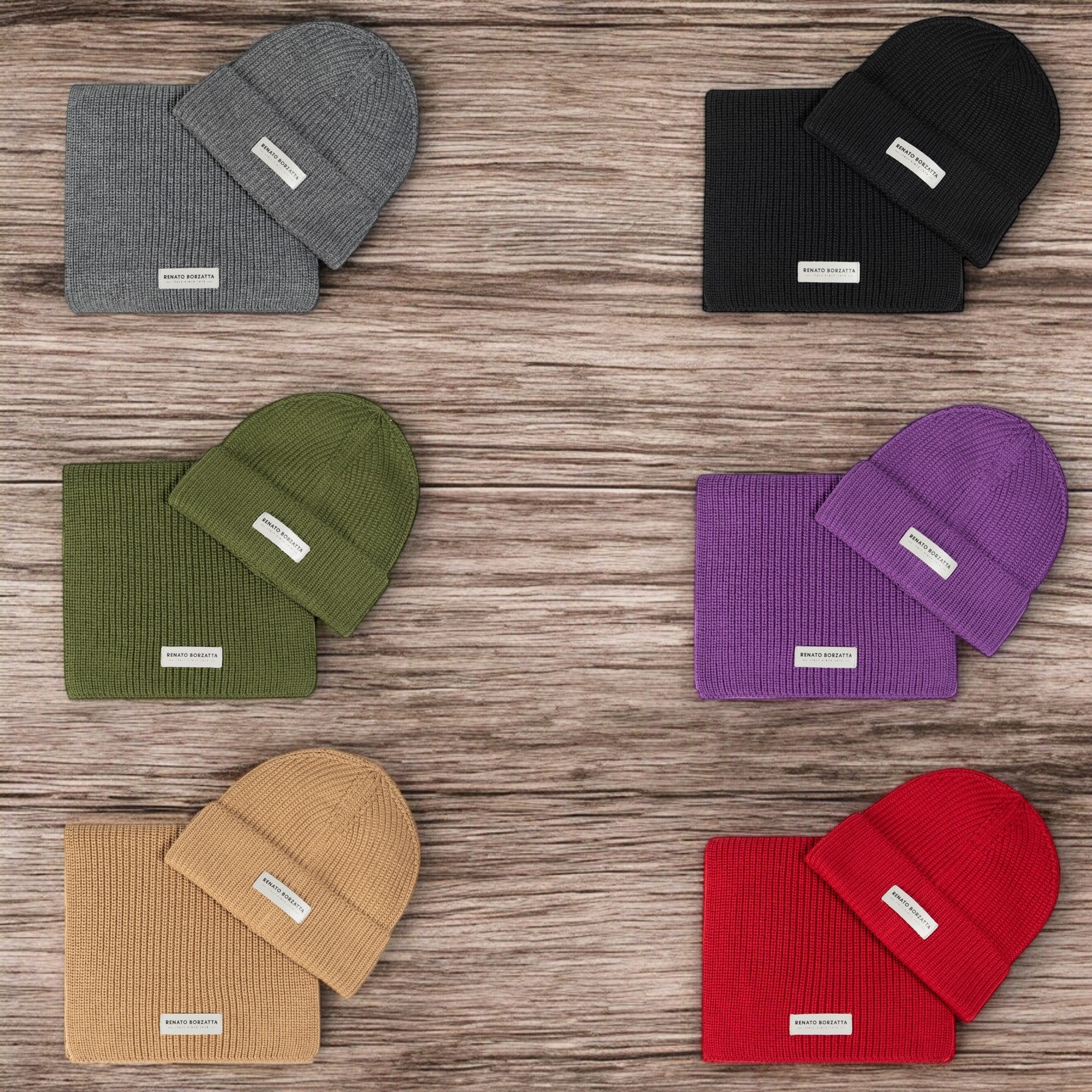 RB5004Y  | Set Sciarpa e Berretto in Maglia CERVINO Misto Lana Made in