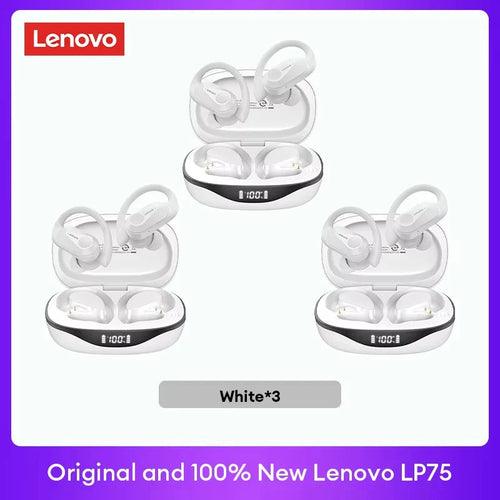 Original Lenovo LP75 TWS Bluetooth V5.3 Headphones Wireless LED