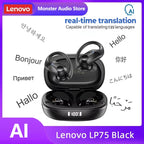 Original Lenovo LP75 TWS Bluetooth V5.3 Headphones Wireless LED