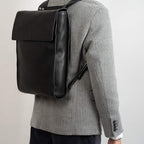 Leather laptop backpack - The Minimalist (Camel).