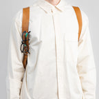 Leather laptop backpack - The Minimalist (Black).