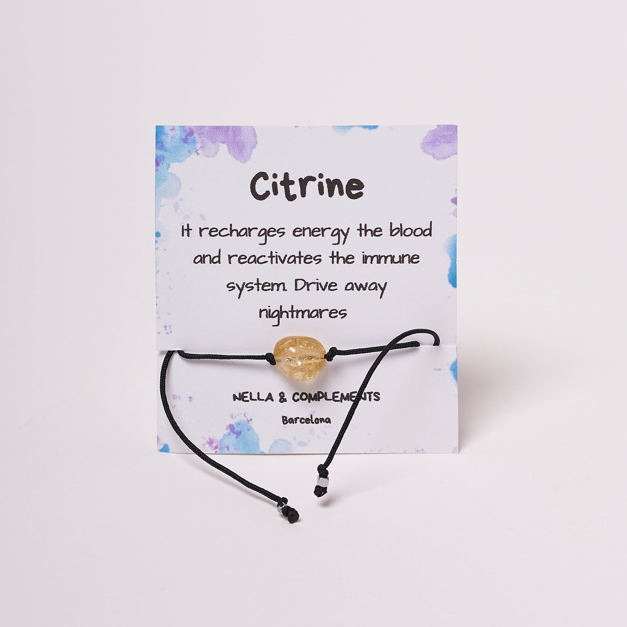 Pulsera piedra de Citrino | Piedra en Solitario